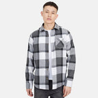 BRAVESOUL Mens Long Sleeve Check Shirt (Size XL) - White