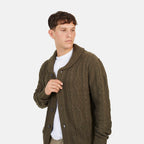 Brave Soul Mens Shawl Neck Cardigan (Size - M) - Khaki