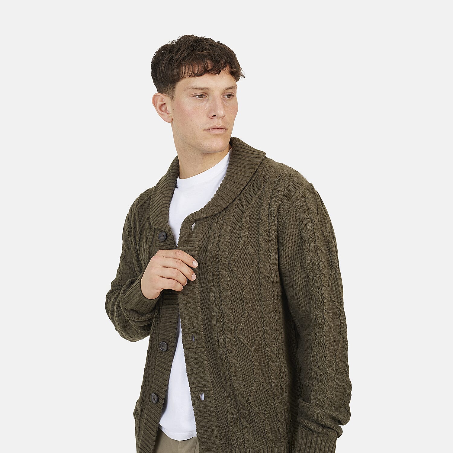 Men's Shawl Neck Kintted Cardigan 7997495 2