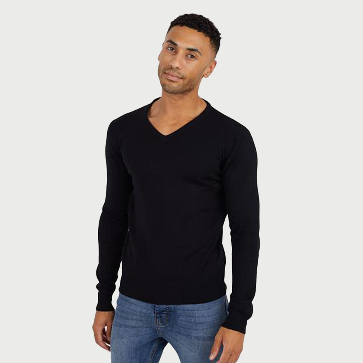 Brave Soul Men's V Neck Knitted Jumper V32612556 0