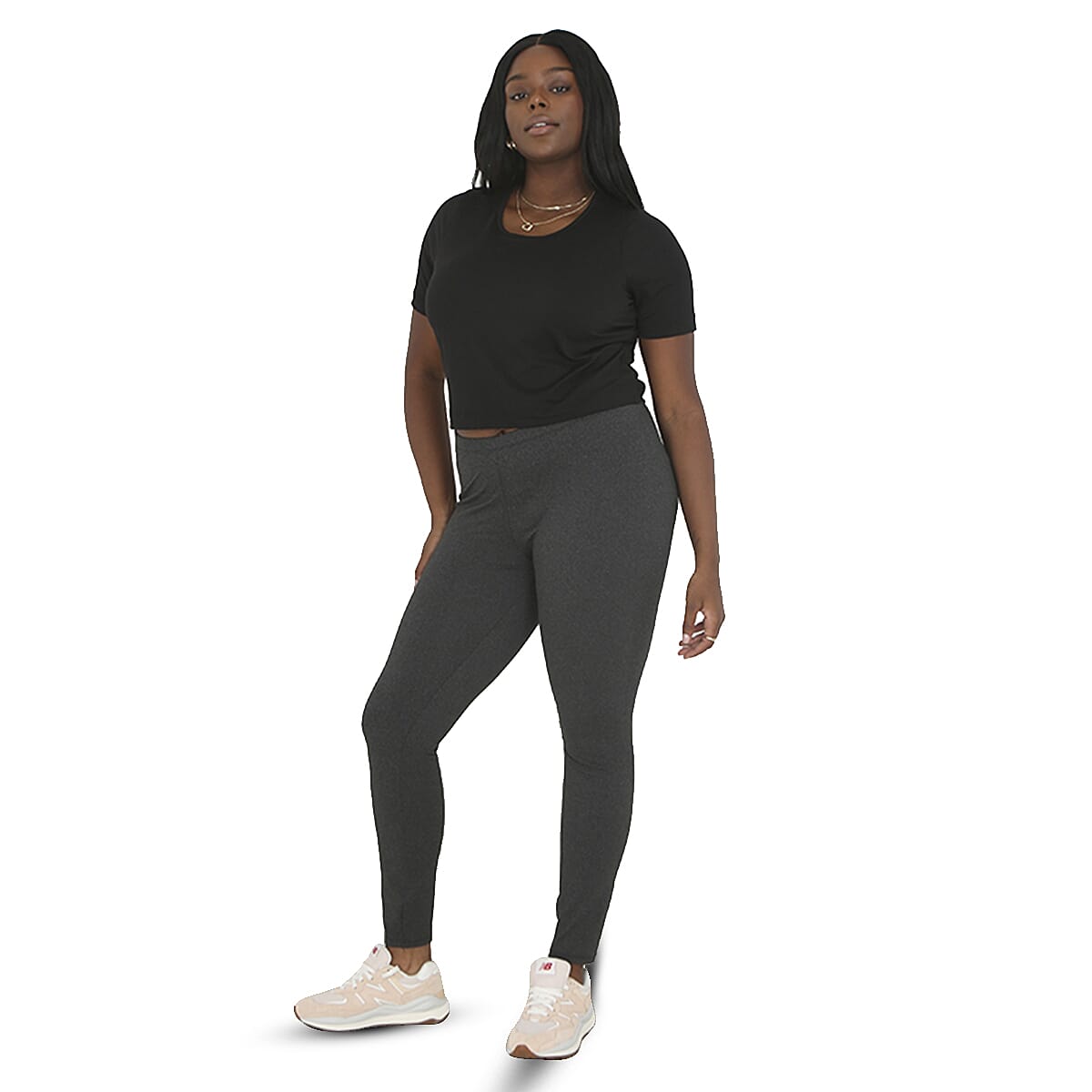 Brave Soul Curve Lightweight Soft Touch Stretchable Leggings (Size 18) - Charcoal 7549179 0