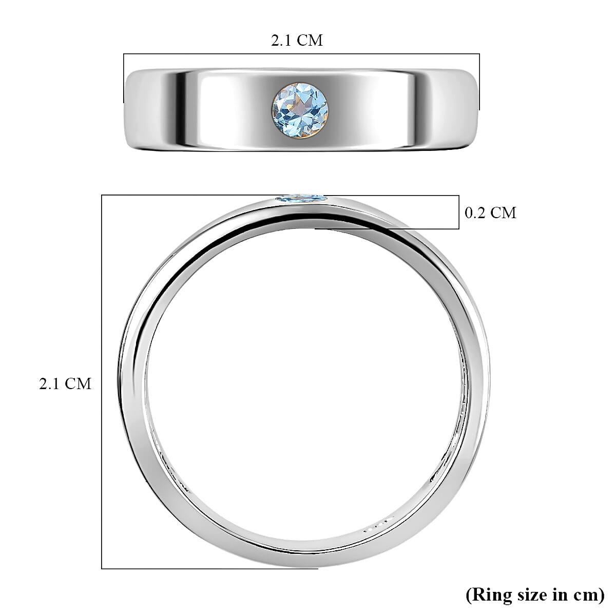 Espirito Santo Aquamarine Ring in Platinum Overlay Sterling Silver 3634399 3