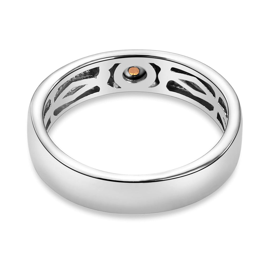 Citrine Ring in Platinum Overlay Sterling Silver