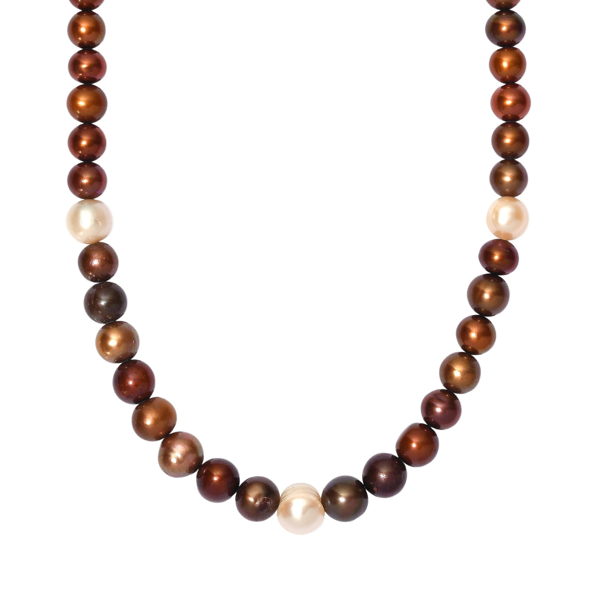 EverTrue - Bronze Pearl &amp; Fresh Water Pearl Beads Necklace (Size - 18+2 Ext) 150.00 Ct. V32519597 4
