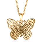 EverTrue Bronzella Collection - Butterfly Pendant with Chain (Size 20) in 18K Gold Plating