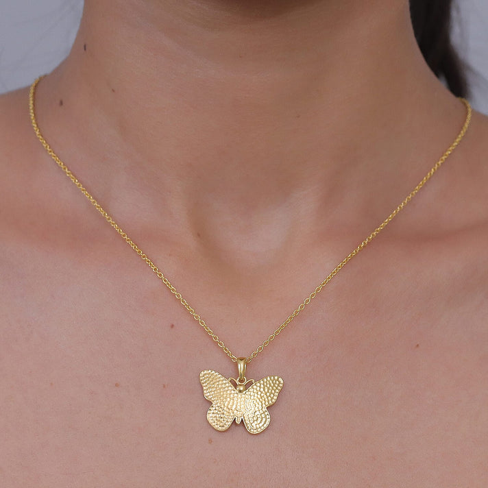 EverTrue Bronzella Collection - Butterfly Pendant with Chain (Size 20) in 18K Gold Plating 4471936 2
