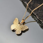 EverTrue Bronzella Collection - Butterfly Pendant with Chain (Size 20) in 18K Gold Plating