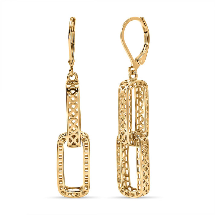 EverTrue Bronzella Collection - Geometric Drop Earring with Lever Back in 18K Gold Plating 8557081 1