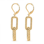 Bronzella Collection - EverTrue Geometric Drop Earring with Lever Back in 18K Gold Plating