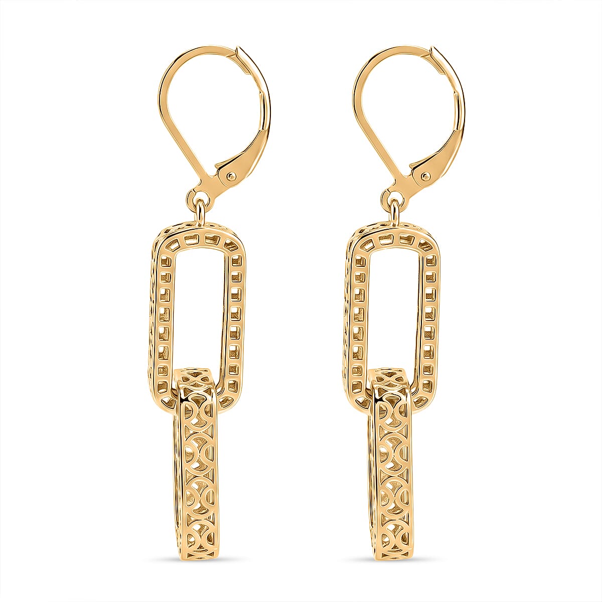 EverTrue Bronzella Collection - Geometric Drop Earring with Lever Back in 18K Gold Plating 8557081 4