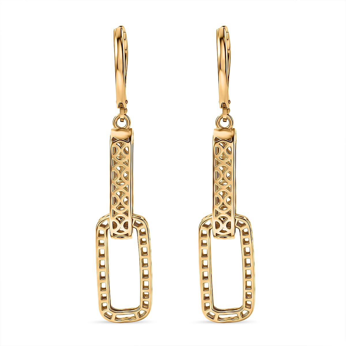 EverTrue Bronzella Collection - Geometric Drop Earring with Lever Back in 18K Gold Plating 8557081 5