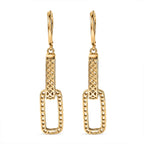 Bronzella Collection - EverTrue Geometric Drop Earring with Lever Back in 18K Gold Plating
