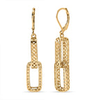 EverTrue Bronzella Collection - Geometric Drop Earring with Lever Back in 18K Gold Plating