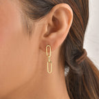 Bronzella Collection - EverTrue Push Back Earring in 18K Gold Plating