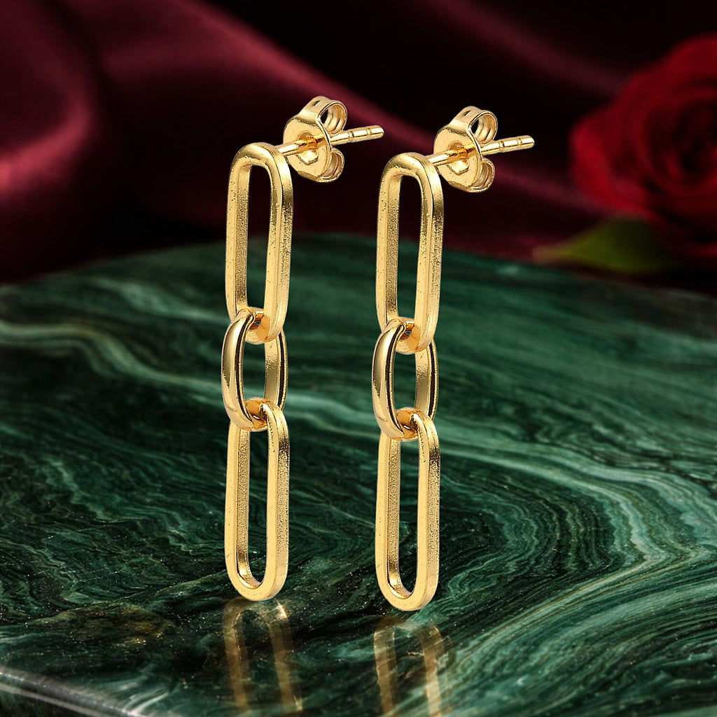 Bronzella Collection - EverTrue Push Back Earring in 18K Gold Plating