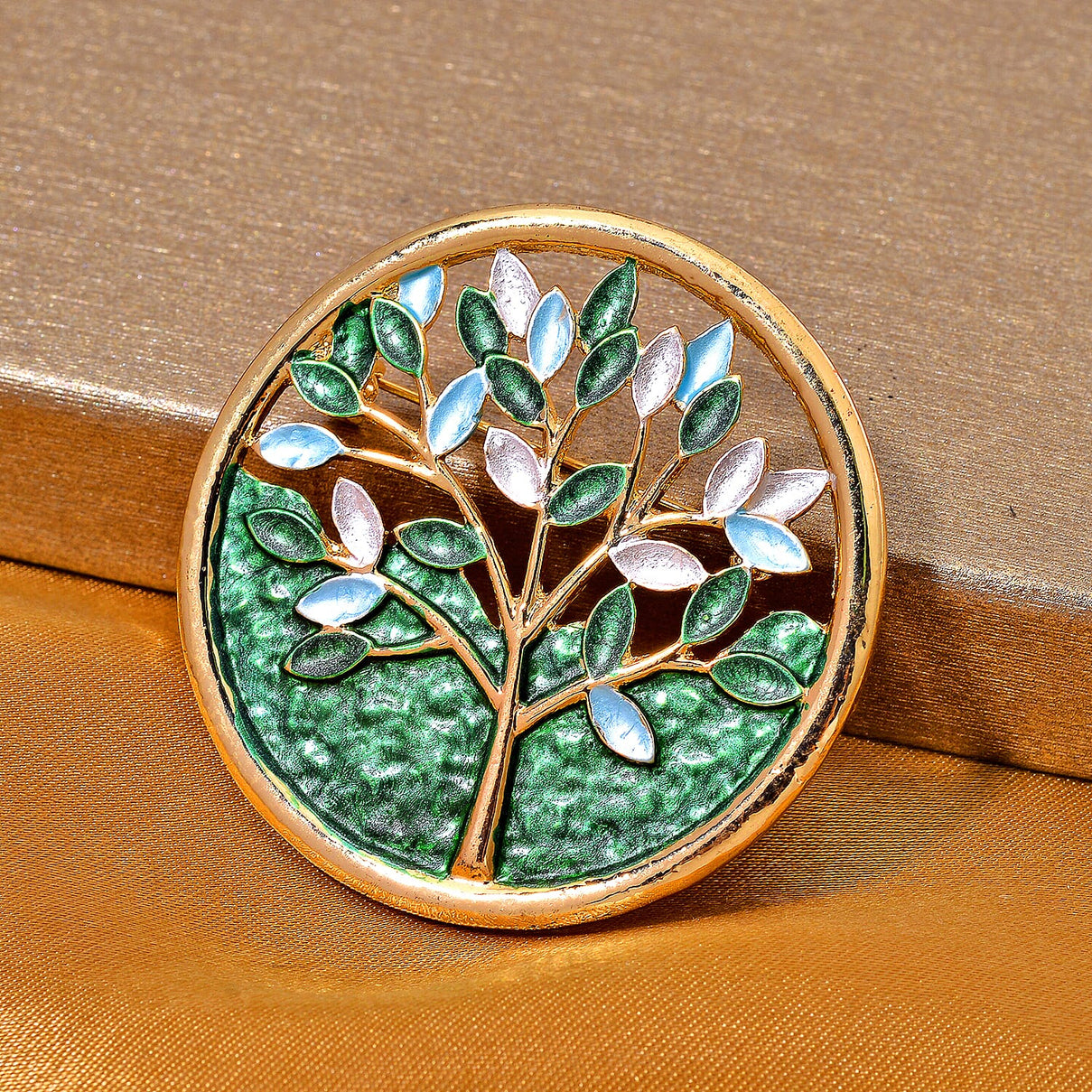 Tree of Life Brooch in Gold Tone 7875946 2