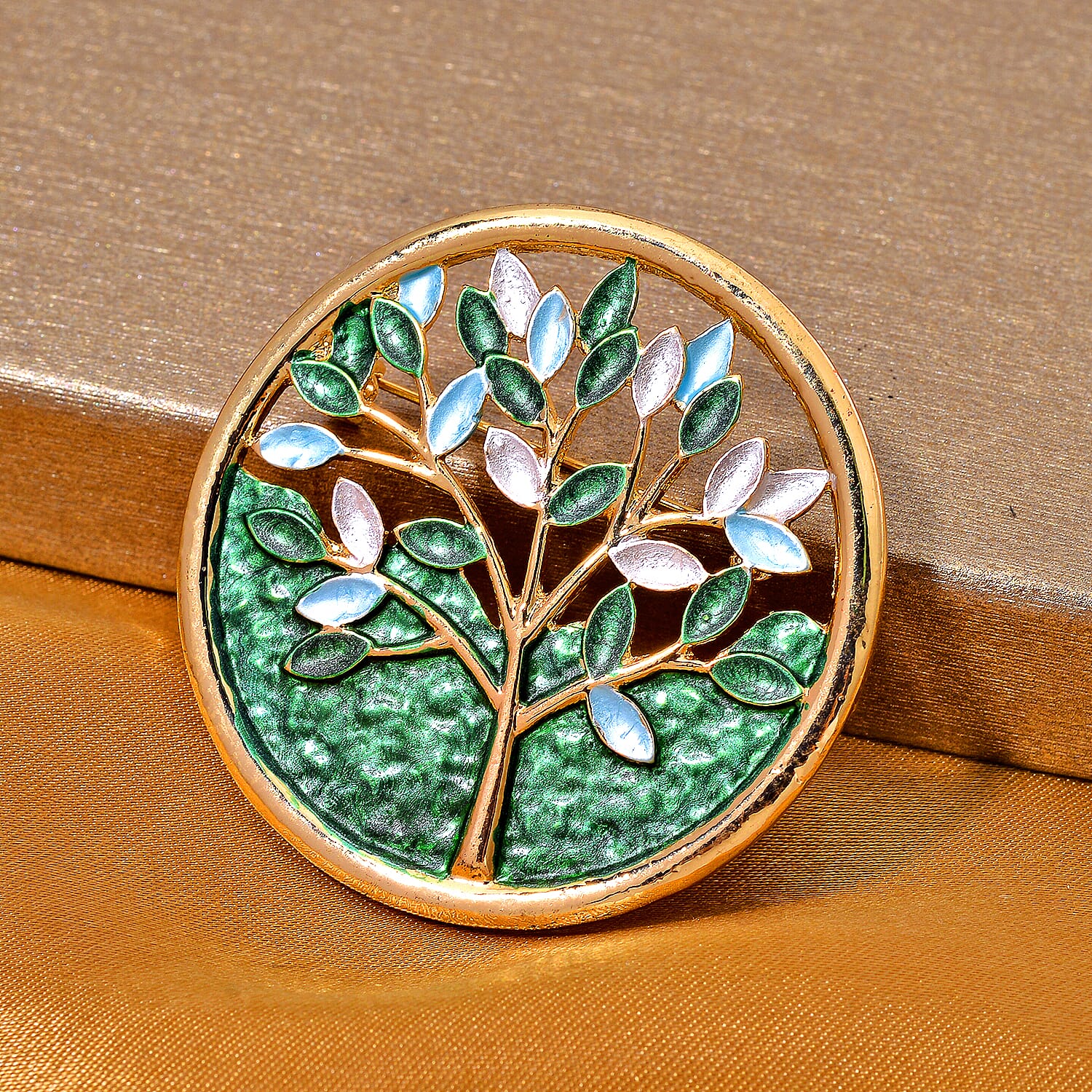 Tree of Life Brooch in Gold Tone 7875946 2