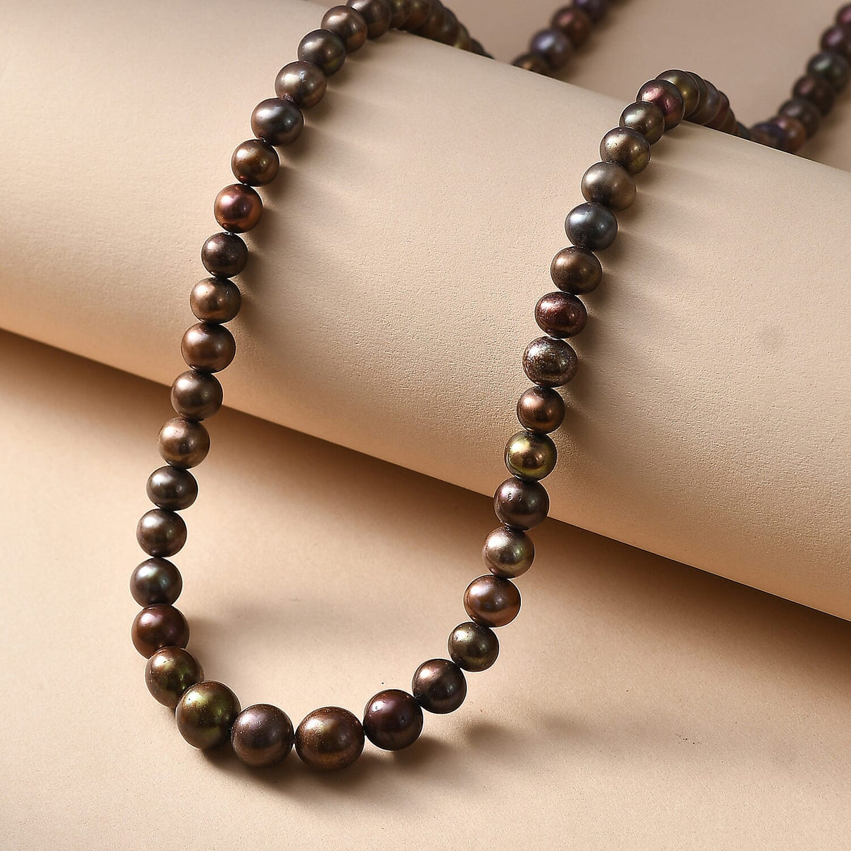 One Time Deal- Chocolate Pearl Necklace (Size - 18). 8220135 2