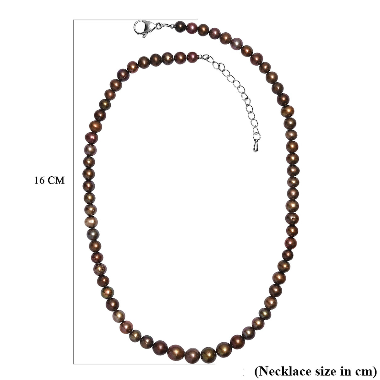 One Time Deal- Chocolate Pearl Necklace (Size - 18). 8220135 6