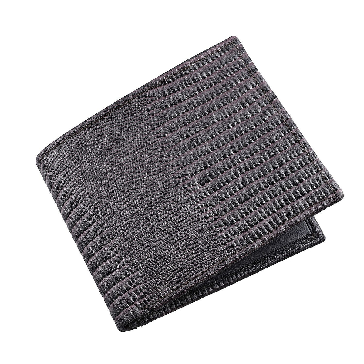 Genuine Leather Lizard Embossed Bi Fold Mens Wallet (RFID Protected) - Brown 7168695 0
