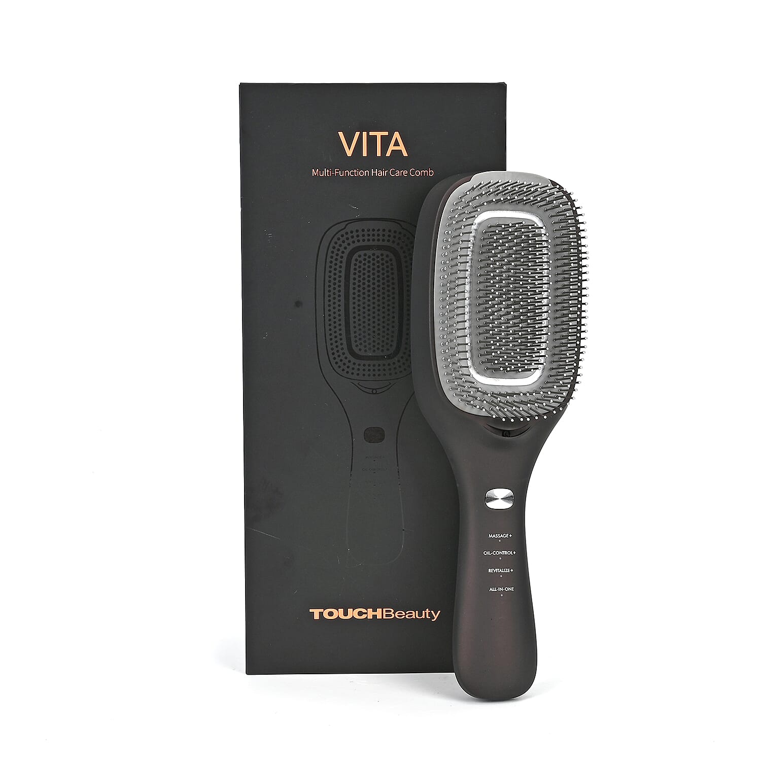 TOUCH BEAUTY- VITA 5-in-1 Hair Care Brush -  Ion Therapy, EMS, Sonic Massage, LLLT , Red and Blue Light Therapy - Black 7801575 6