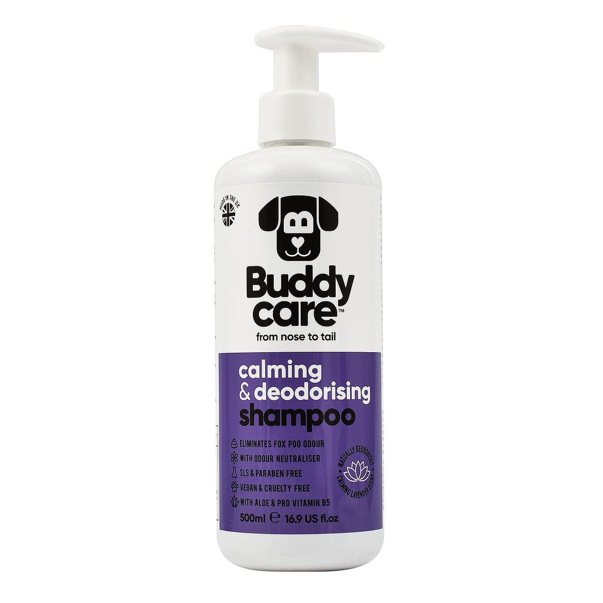Buddy Care Calming and Deodorising Dog Shampoo - 500ml 7751321 0