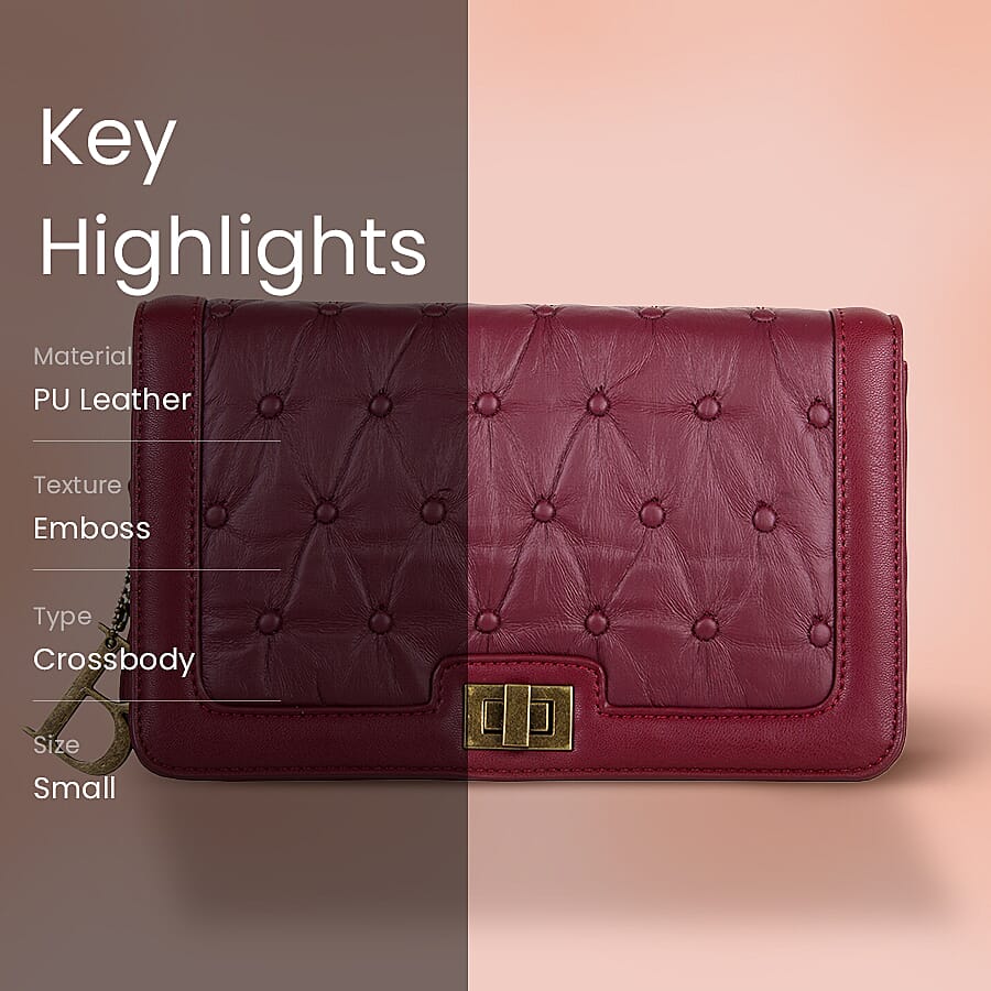 Bulaggi Collection Chester Crossbody Bag - Burgundy 6064404 4