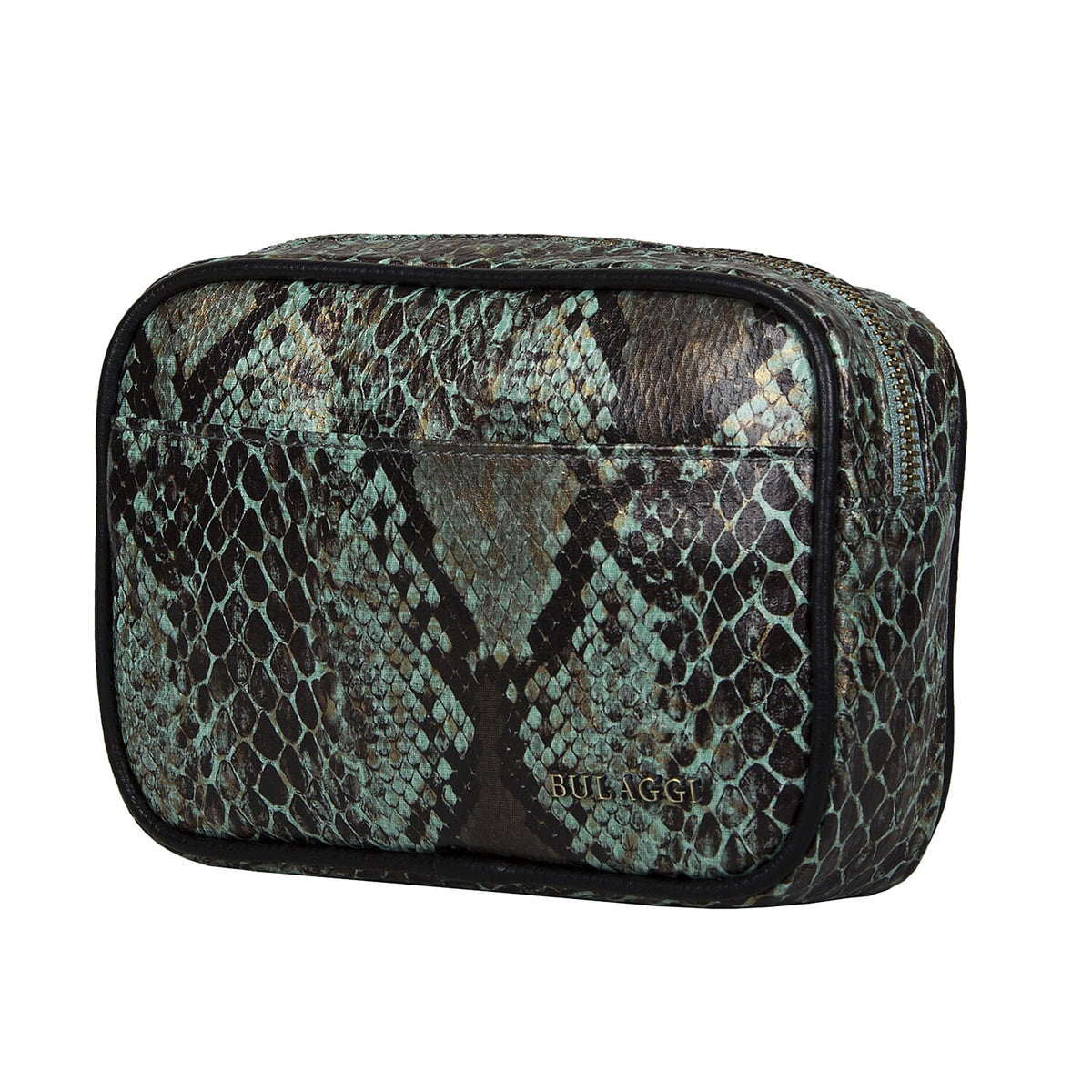 Bulaggi Collection Protea Snake Skin Print Crossbody Bag - Emerald Green 6064420 1