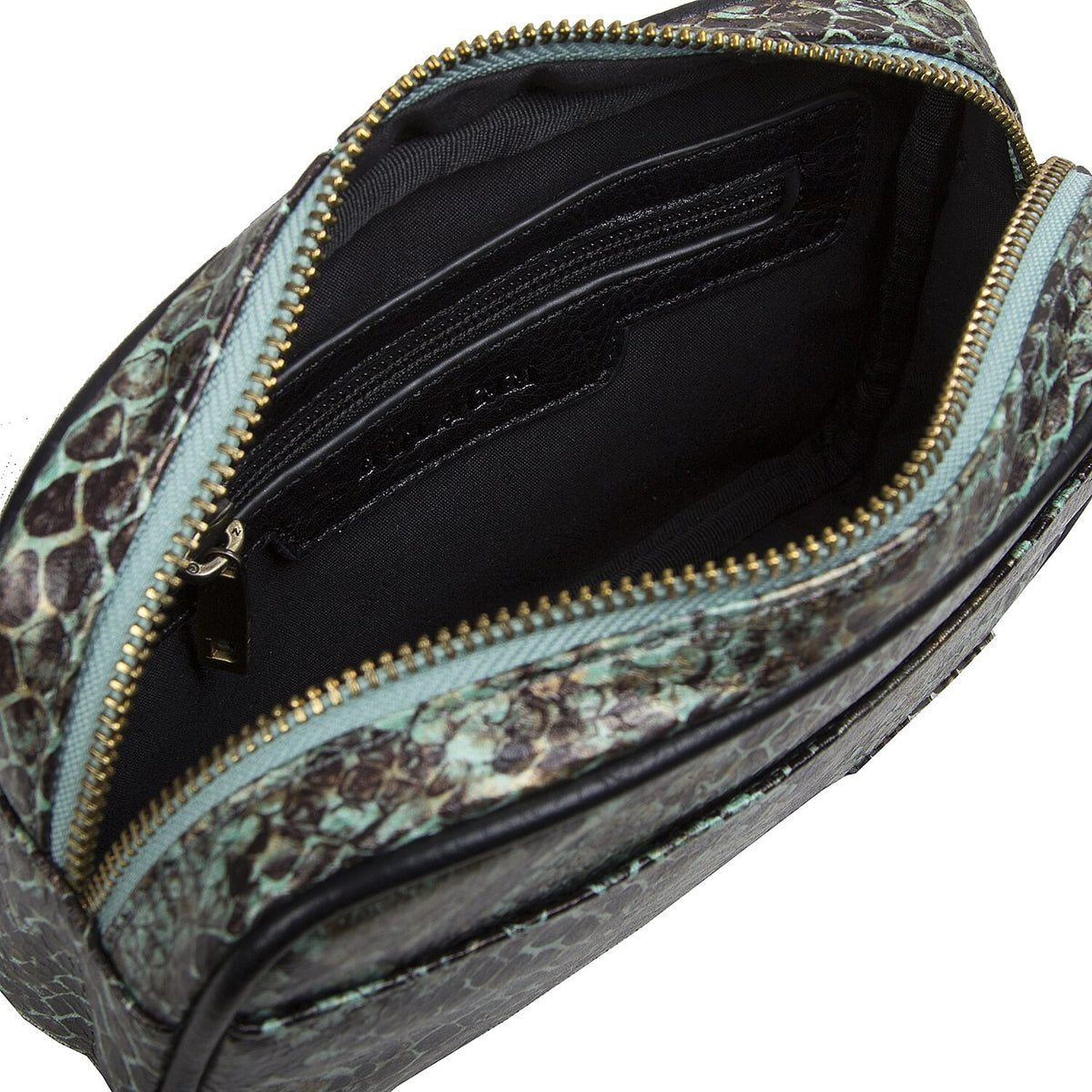 Bulaggi Collection Protea Snake Skin Print Crossbody Bag - Emerald Green 6064420 3