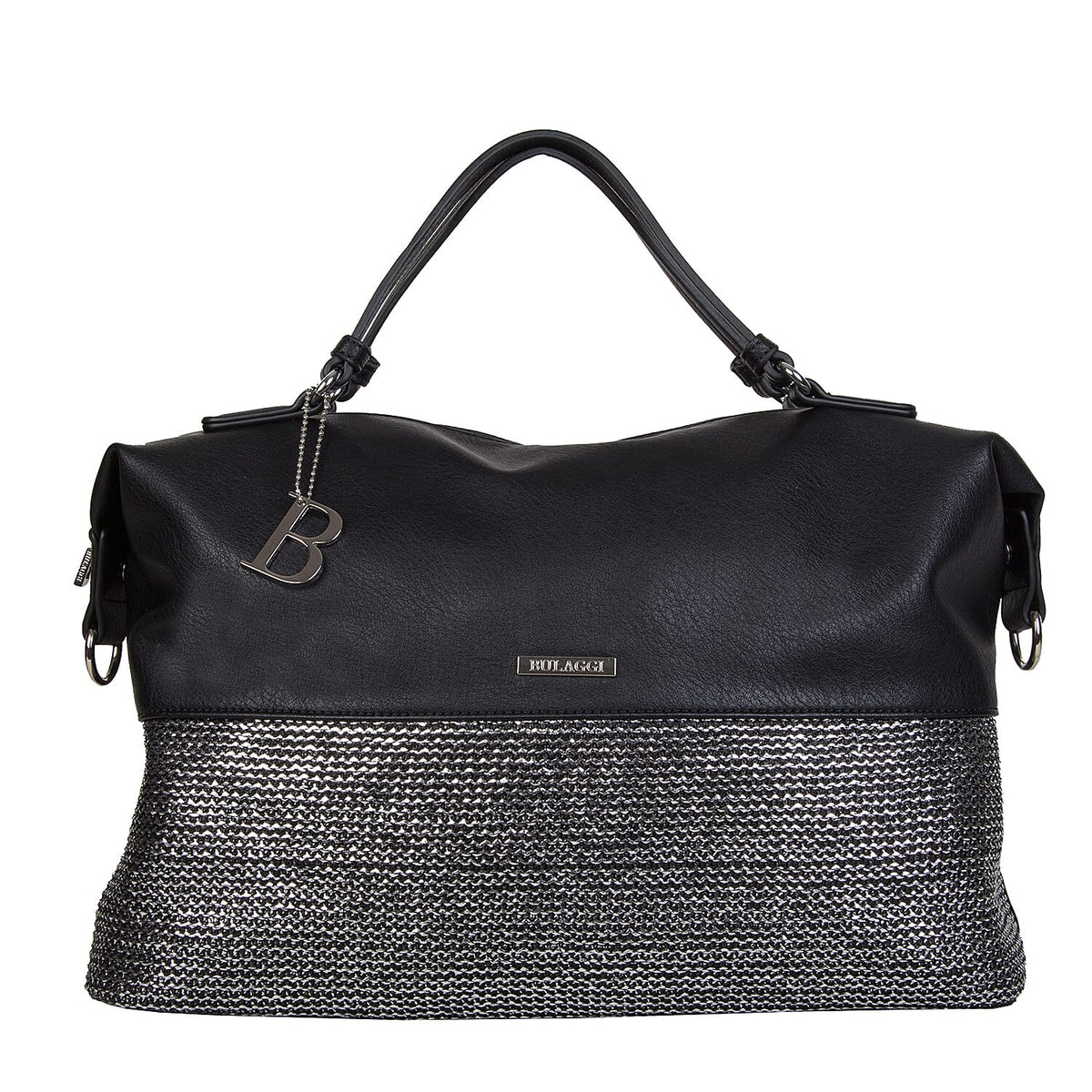 Bulaggi Collection - Wave Duffle Bag with Zipper Closure and Detachable Shoulder Strap (Size 40x26x17 cm) - Black 6339494 0