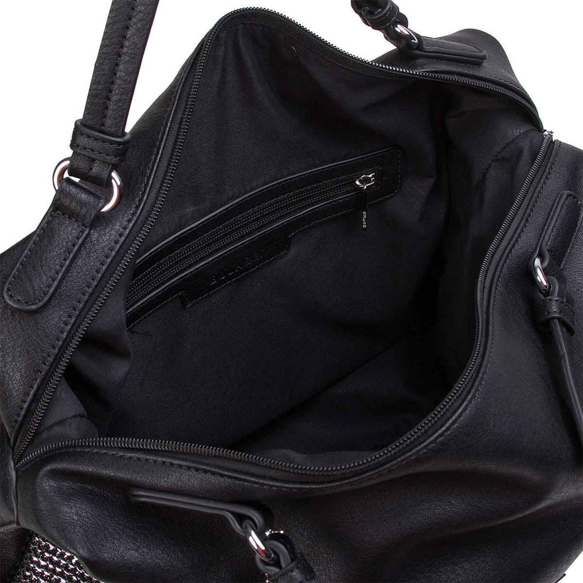 Bulaggi Collection - Wave Duffle Bag with Zipper Closure and Detachable Shoulder Strap (Size 40x26x17 cm) - Black 6339494 3