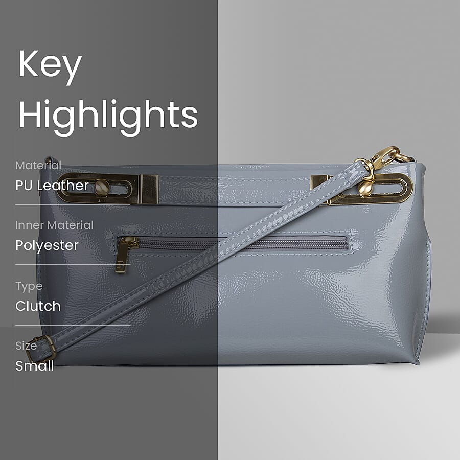 Bulaggi Polly Clutch with Adjustable Shoulder Strap - Grey 6123455 4