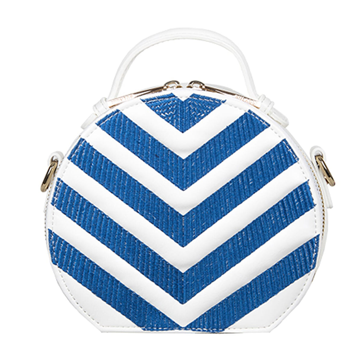 Bulaggi Zigzag Circle Bag in Blue and White 6342309 0