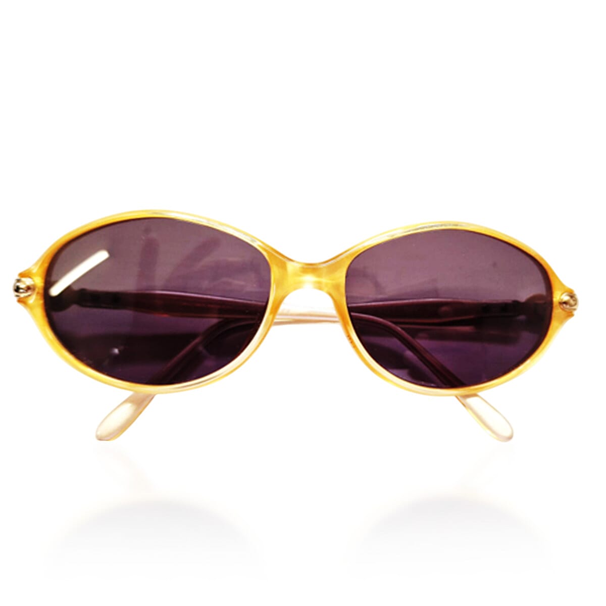 Burberry Elegant Brown Oval Sunglasses - Yellow Frame 8161877 0