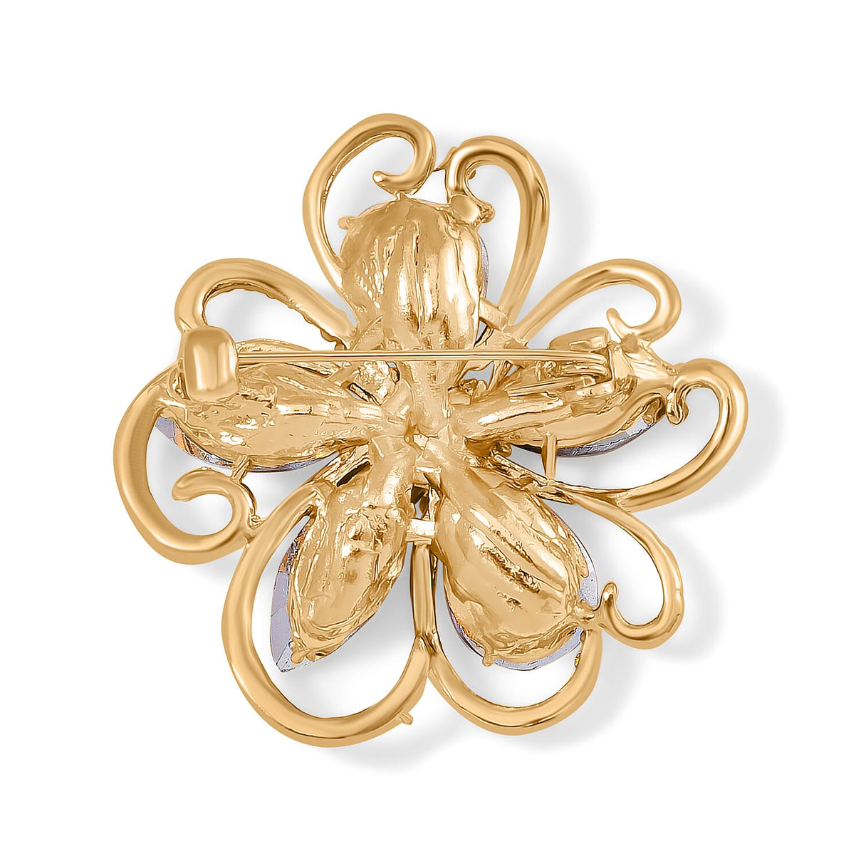 Floral Crystal Brooch - Gold tone Plating 7875511 3