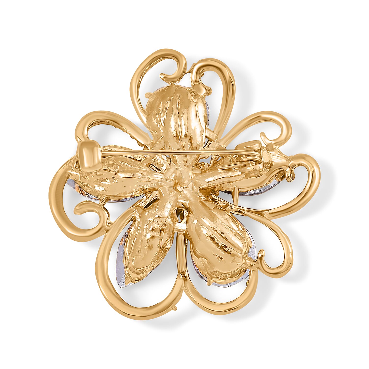 Floral Crystal Brooch - Gold tone Plating 7875511 3