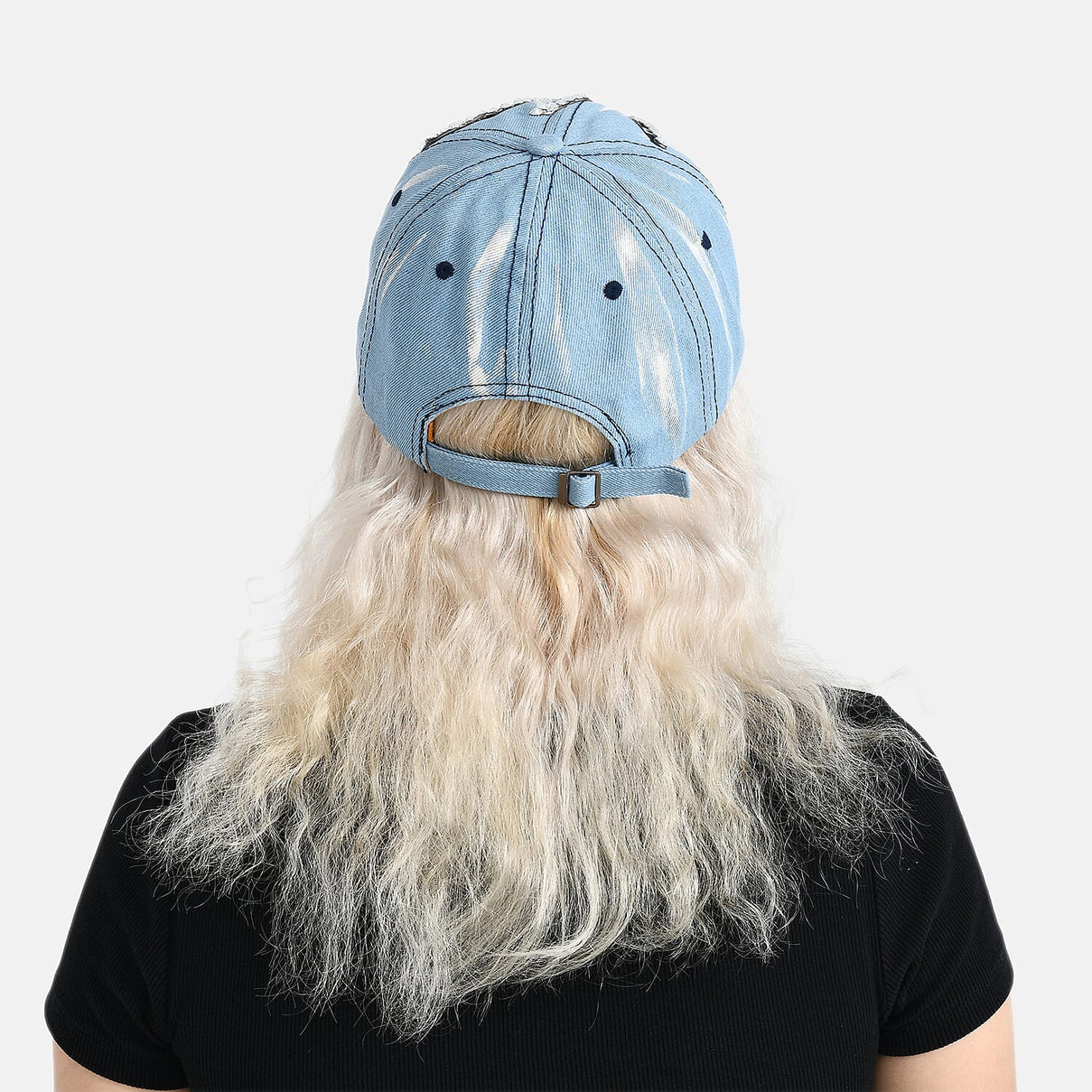 Butterfly Pattern Baseball Cap (57 cm) - Light Denim 8223217 5
