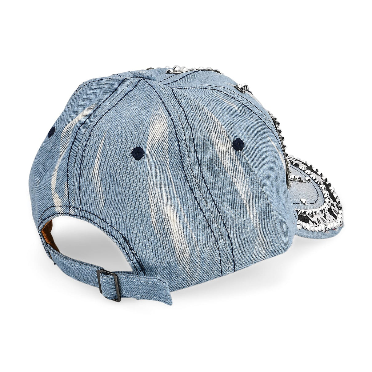 Butterfly Pattern Baseball Cap (57 cm) - Light Denim 8223217 7