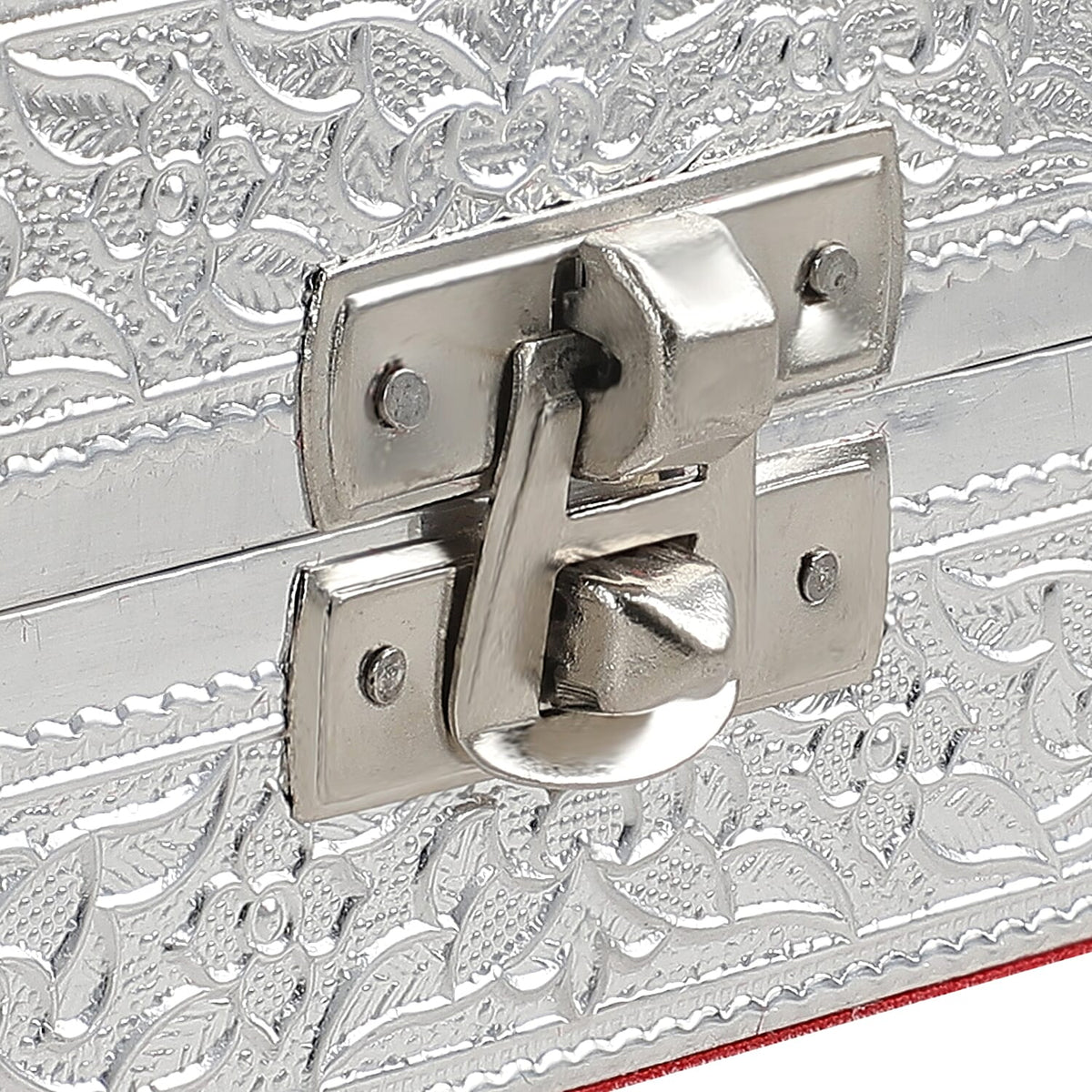 Butterfly Design Minakari Ring Box Holds Upto 150 Rings (Size 35.5x25.5x5.2 cm) - Silver 7857287 4
