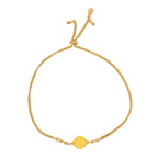 Butterscotch Amber Adjustable Bracelet (Size 6.5 - 9) in Gold Plated Sterling Silver 1.5 Ct.