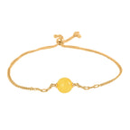 Butterscotch Amber Adjustable Bracelet (Size 6.5 - 9) in Gold Plated Sterling Silver 1.5 Ct.