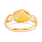 Butterscotch Amber Adjustable Ring in Gold Plated Sterling Silver