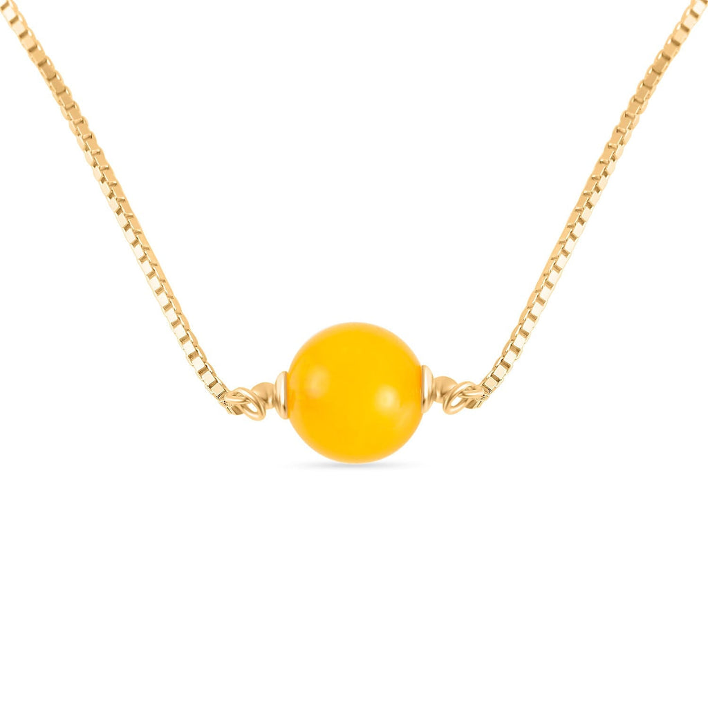 Butterscotch Amber Necklace (Size - 17-2 Ext) in Gold Plated Sterling Silver 1.50 Ct.
