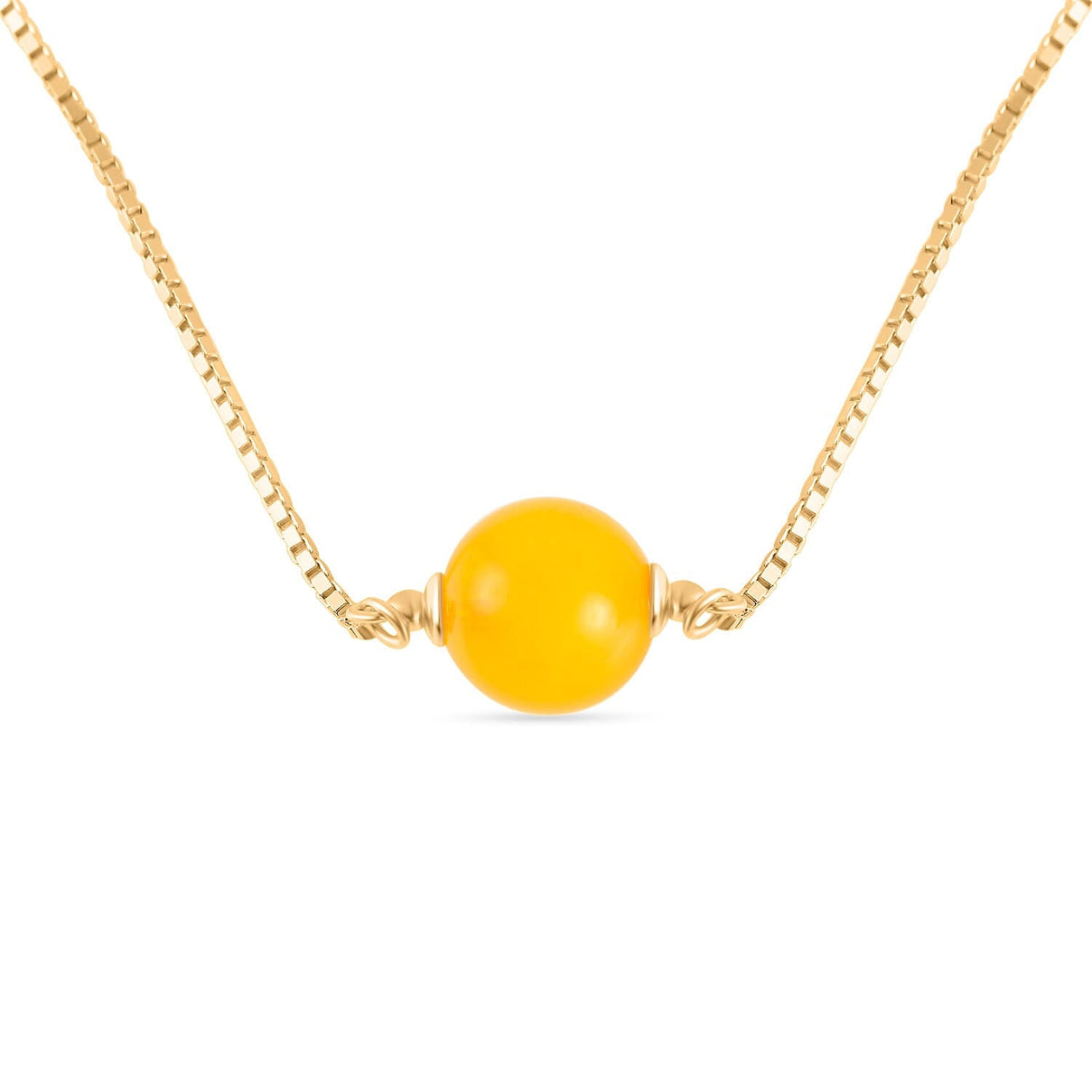 Butterscotch Amber Necklace (Size - 17-2 Ext) in Gold Plated Sterling Silver 1.50 Ct. 8059605 0