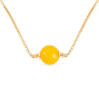 Butterscotch Amber Necklace (Size - 17-2 Ext) in Gold Plated Sterling Silver 1.50 Ct.