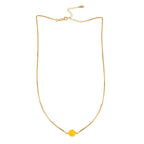 Butterscotch Amber Necklace (Size - 17-2 Ext) in Gold Plated Sterling Silver 1.50 Ct.