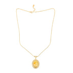 Butterscotch Amber Pendant with Chain (Size - 16-1 Ext) in Gold Plated Sterling Silver 8.00 Ct.