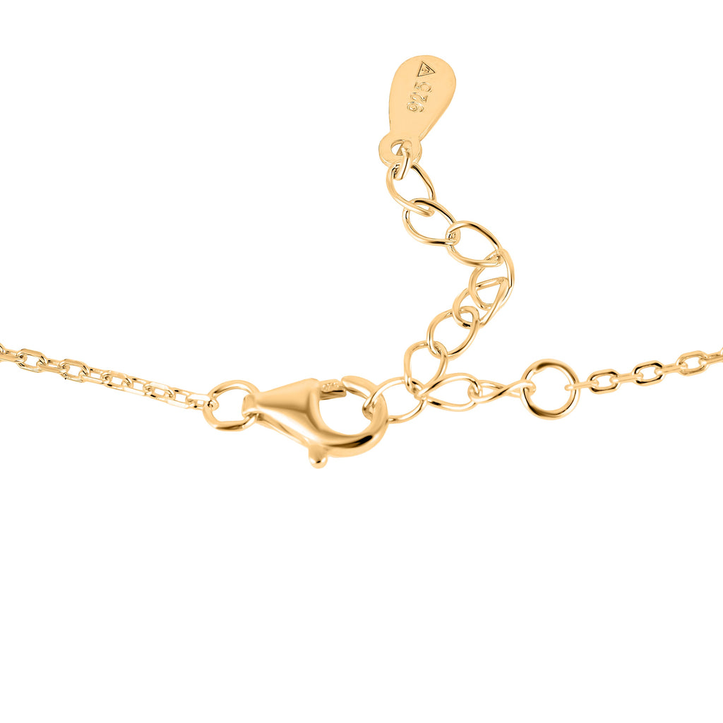 Butterscotch Amber Pendant with Chain (Size - 16-1 Ext) in Gold Plated Sterling Silver 8.00 Ct.