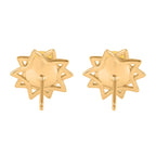 Butterscotch Amber Push Back Earrings in Gold Plated Sterling Silver