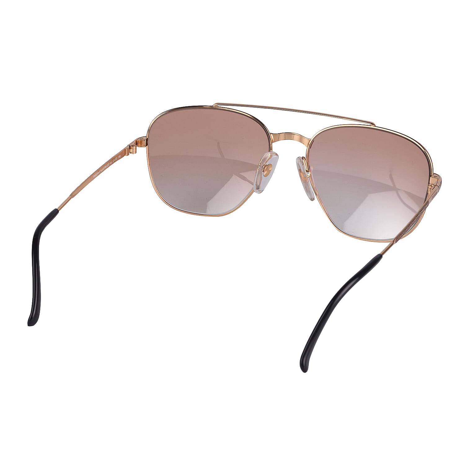 CARRERA Unisex Gold Square Sunglasses with Light Brown Lenses &amp; Tort Brown Frame 6289738 3